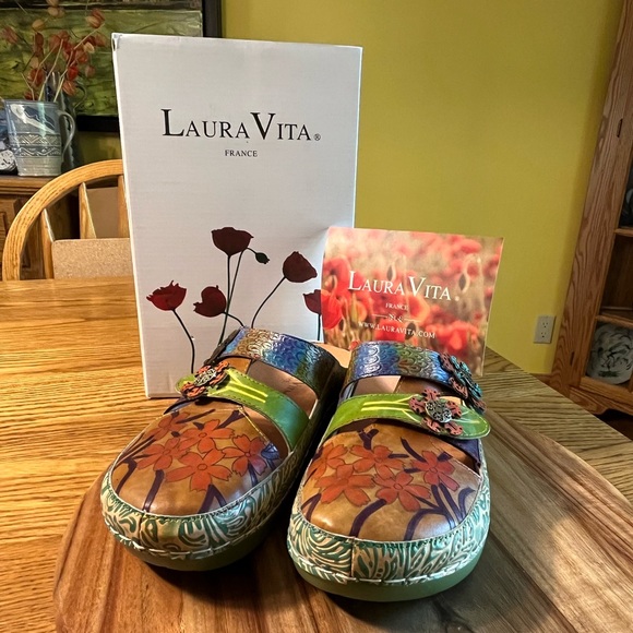 π«π· Laura Vita Bicllyo 23 Leather Mule - Like New! - Picture 3 of 8